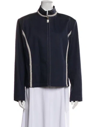 Pre-owned St John Jacket In Blue