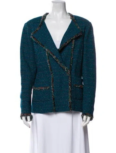 Pre-owned St John Jacket In Blue