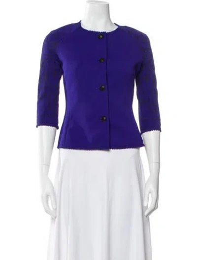 Pre-owned St John Jacket In Blue