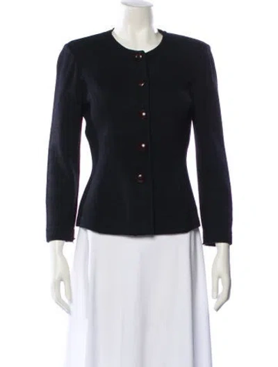 Pre-owned St John Jacket In Blue