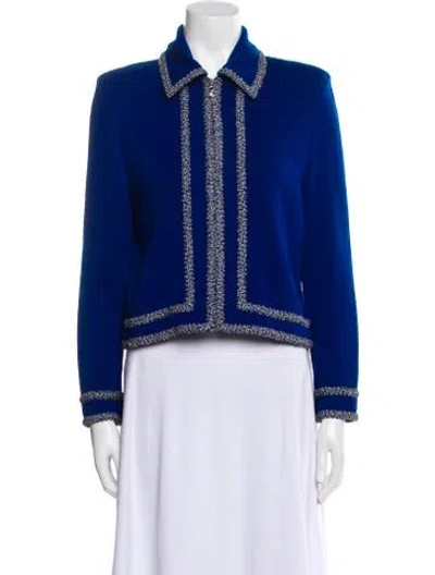 Pre-owned St John Jacket In Blue