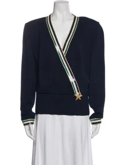 Pre-owned St John Jacket In Blue