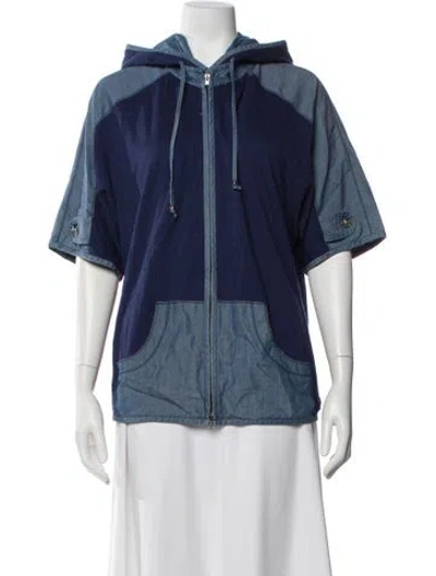 Pre-owned St John Jacket In Blue