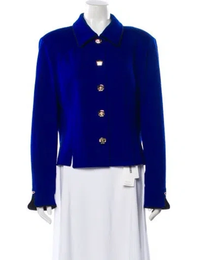Pre-owned St John Jacket In Blue