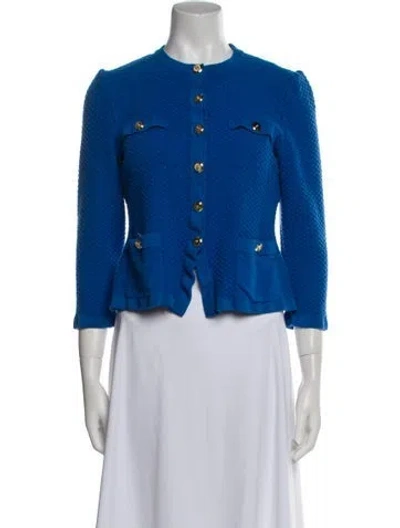 Pre-owned St John Jacket In Blue