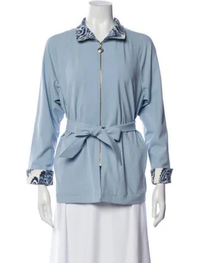 Pre-owned St John Jacket In Blue