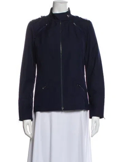 Pre-owned St John Jacket In Blue
