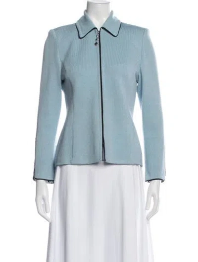 Pre-owned St John Jacket In Blue