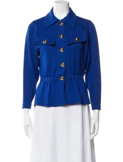 Pre-owned St John Jacket In Blue