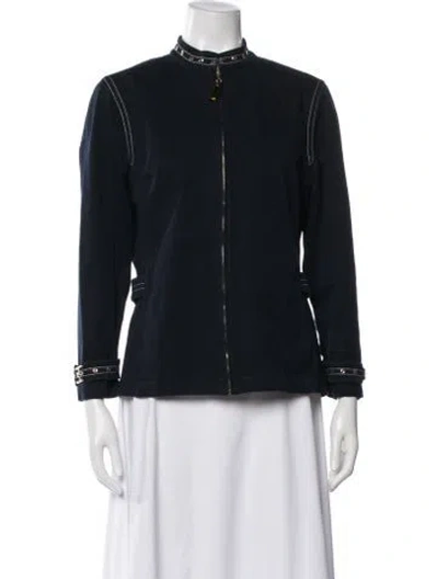 Pre-owned St John Jacket In Blue
