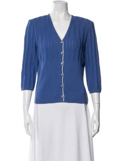 Pre-owned St John Jacket In Blue