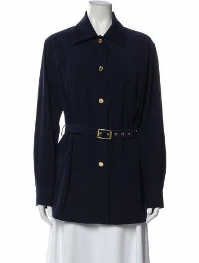 Pre-owned St John Jacket In Blue