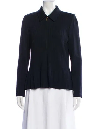 Pre-owned St John Jacket In Blue