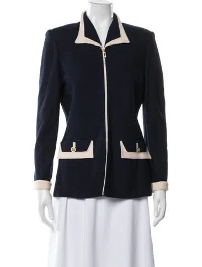 Pre-owned St John Jacket In Blue