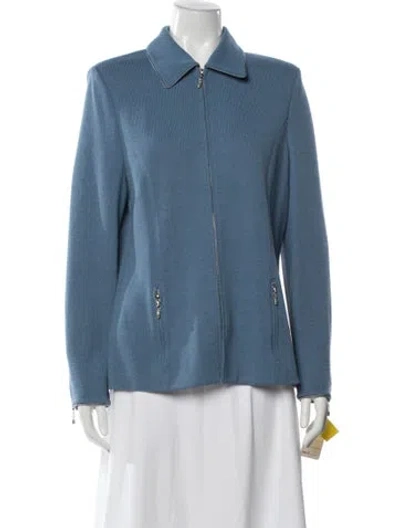 Pre-owned St John Jacket In Blue