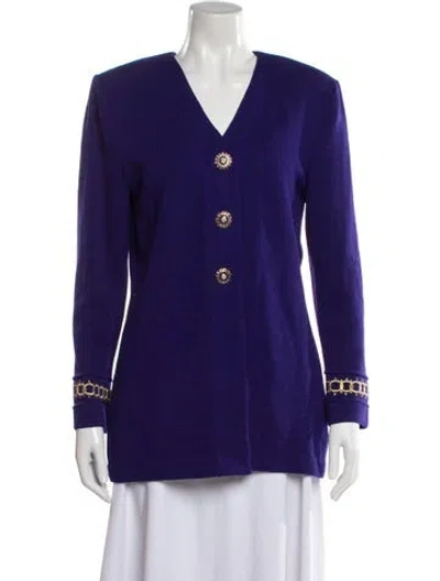 Pre-owned St John Jacket In Blue