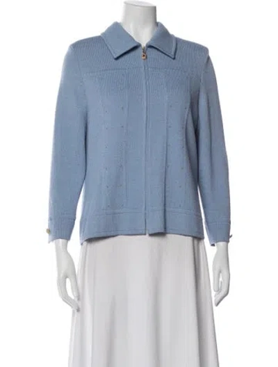 Pre-owned St John Jacket In Blue