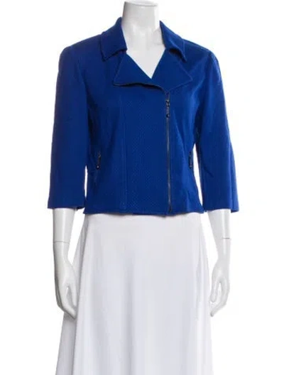 Pre-owned St John Jacket In Blue