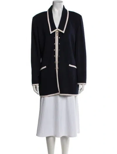 Pre-owned St John Jacket In Blue