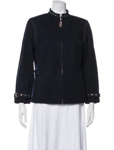 Pre-owned St John Jacket In Blue