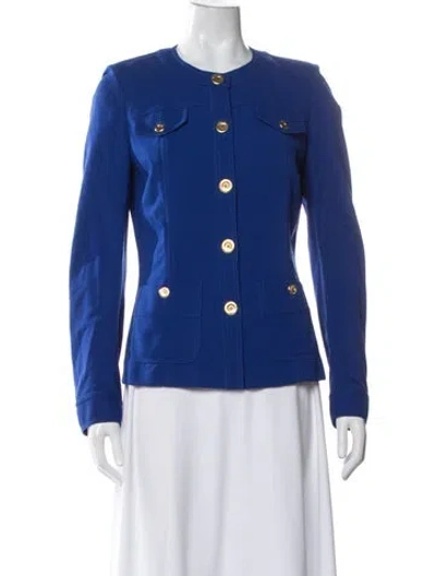 Pre-owned St John Jacket In Blue