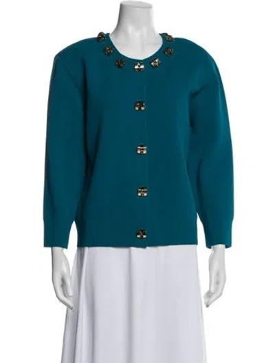 Pre-owned St John Jacket In Blue