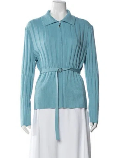 Pre-owned St John Jacket In Blue