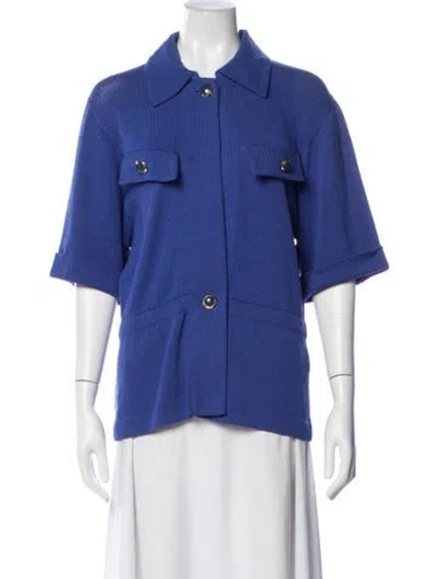 Pre-owned St John Jacket In Blue