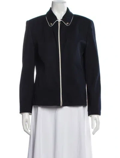 Pre-owned St John Jacket In Blue