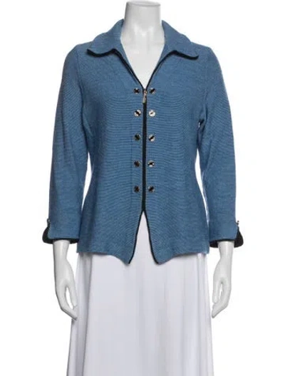 Pre-owned St John Jacket In Blue