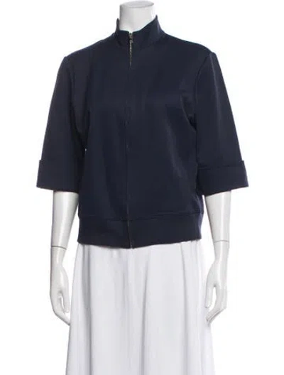 Pre-owned St John Jacket In Blue