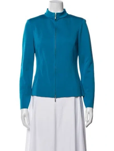 Pre-owned St John Jacket In Blue