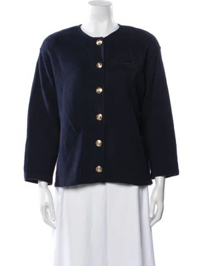 Pre-owned St John Jacket In Blue