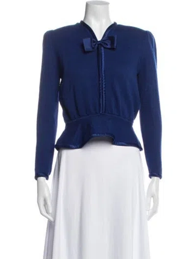 Pre-owned St John Jacket In Blue