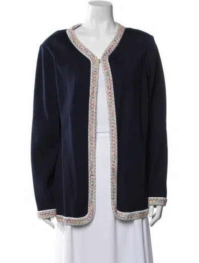 Pre-owned St John Jacket In Blue