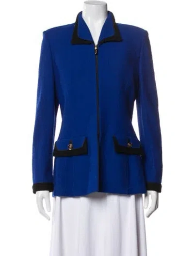 Pre-owned St John Jacket In Blue
