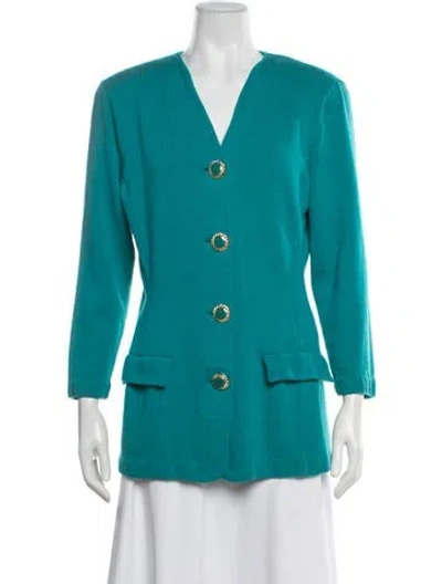 Pre-owned St John Jacket In Blue