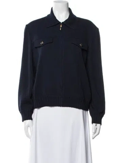 Pre-owned St John Jacket In Blue