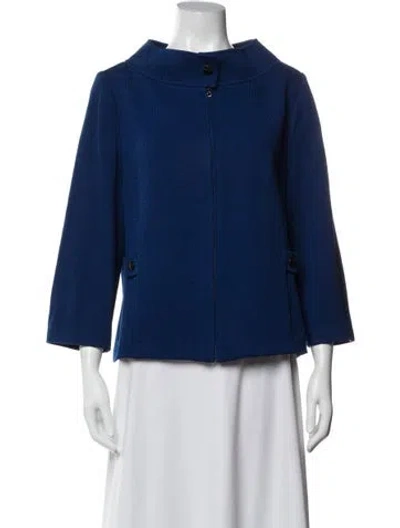 Pre-owned St John Jacket In Blue