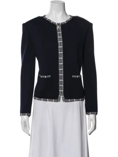 Pre-owned St John Jacket In Blue