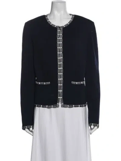 Pre-owned St John Jacket In Blue