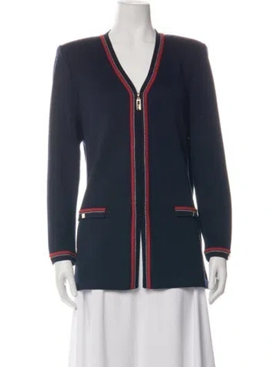 Pre-owned St John Jacket In Blue