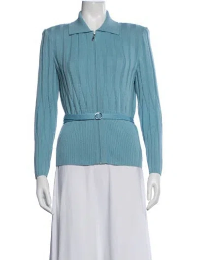 Pre-owned St John Jacket In Blue