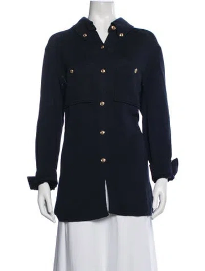Pre-owned St John Jacket In Blue