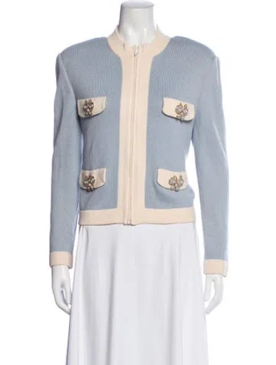 Pre-owned St John Jacket In Blue