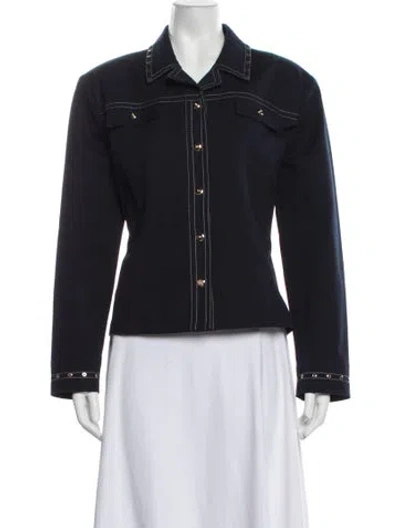 Pre-owned St John Jacket In Blue