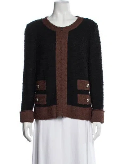 Pre-owned St John Jacket In Blue/brown