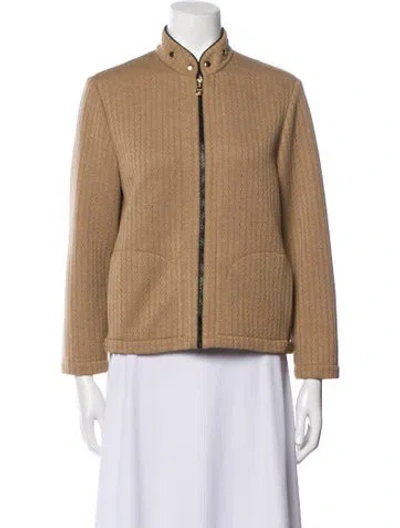 Pre-owned St John Jacket In Brown