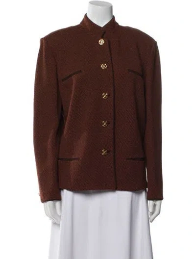 Pre-owned St John Jacket In Brown