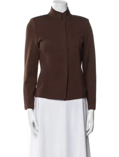 Pre-owned St John Jacket In Brown